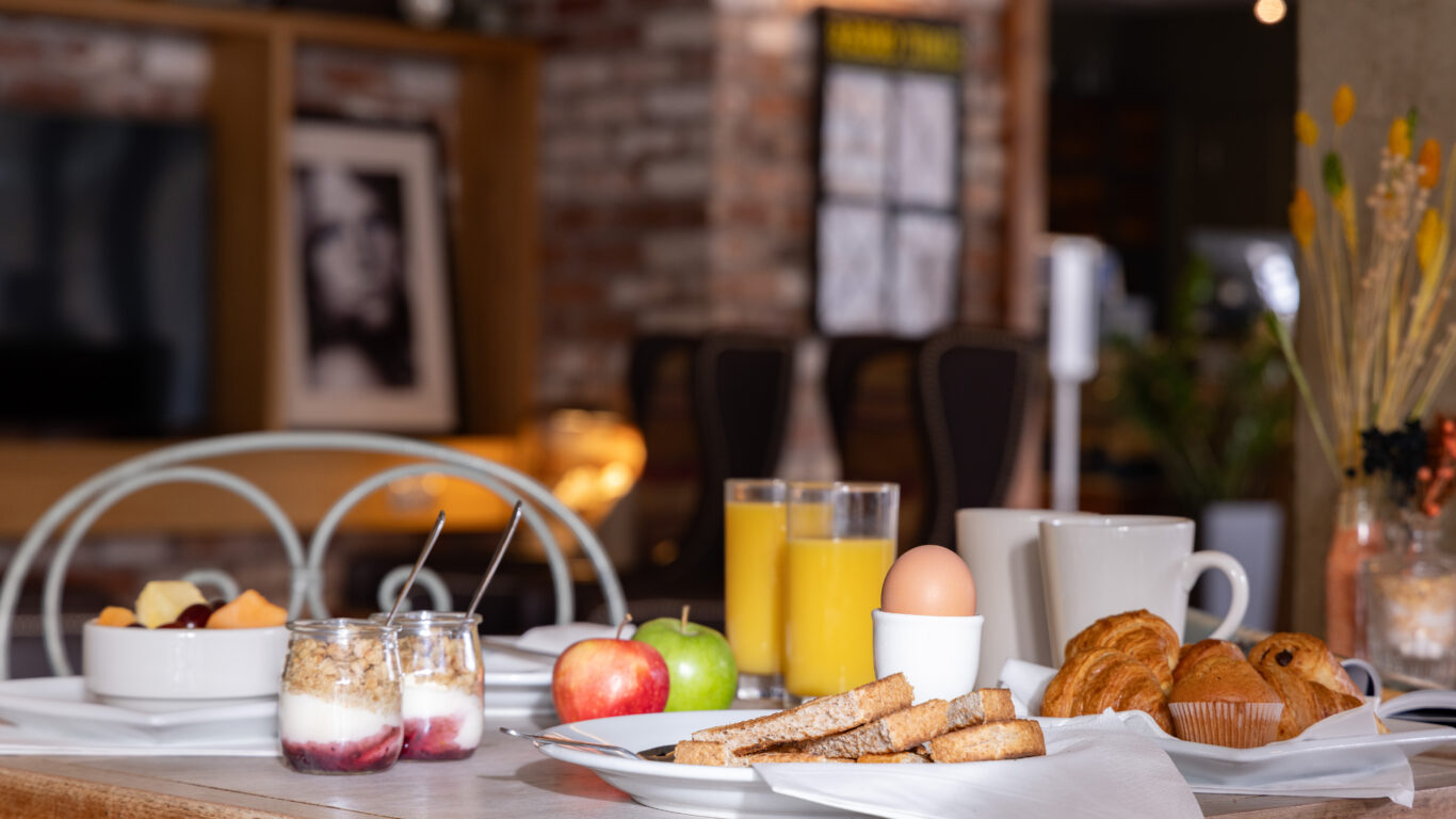Continental breakfast at the Bermondsey Square Hotel London