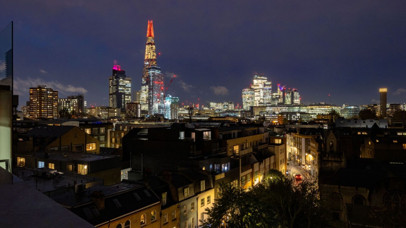 Panoramic view of the city of London